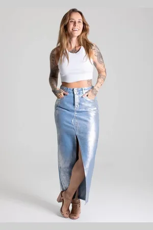 SAWARY Saia Jeans Midi - 276654 -