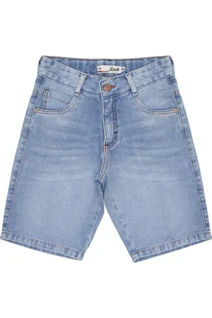 Look Jeans Infantil - Bermuda Juvenil Algodão Jeans