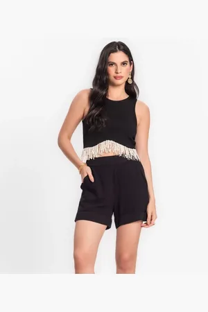 Endless Shorts Feminino Em Viscose Creponada
