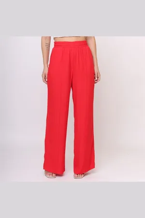 RAIZZIS CALÇA VISCOSE PANTALONA COM BOLSO VERMELHA