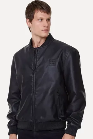 John John Jaqueta Masculina Reta Heaven Embossed Preta