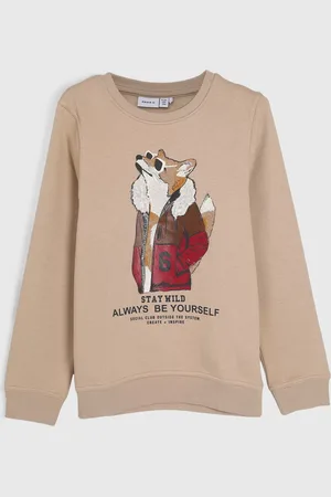 NAME IT Infantil - Blusa de Moletom Bichos