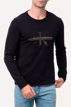 Calvin Klein Moletom Jeans Masculino Gel Reissue Stripe Preta