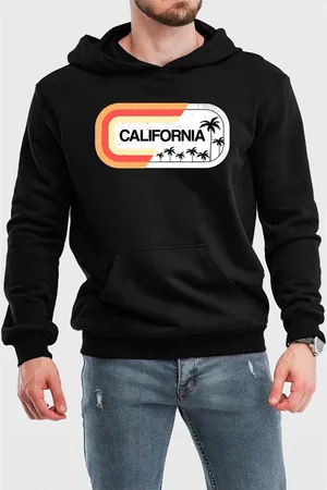 Benellys Moletom Canguru Masculino Flanelado com Capuz Califórnia Tropical
