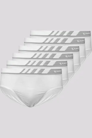 LUPO Kit 6 Cuecas Slip Microfibra Sem Costura Branca