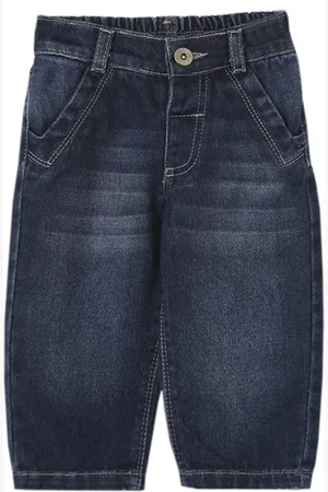 Look Jeans Infantil - Calça Moletom Jeans