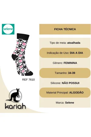 Selene Meia Feminina Atoalhada Cano Longo 7610