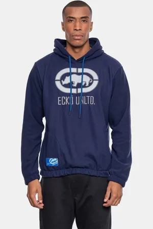 Ecko Moletom Canguru Fechado Teddy Marinho
