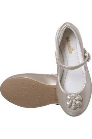 BEAKID Infantil - Sapatilha Feminina Menina Boneca Com Enfeite Flor Conforto Social