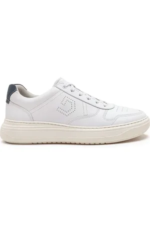 Democrata Tênis De Couro Masculino Denim Joe Ultra Light 526103 Branco