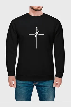 Benellys Moletom Gola Redonda Masculino Flanelado Estampa Fé