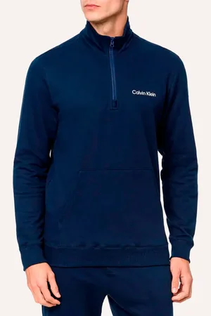 Calvin Klein Moletom Loungewear Masculino Half Zip Modern Logo