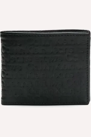 Calvin Klein Carteira Jeans Masculino Couro CKJ Est 1978 Full Preta