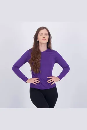 Selene Camiseta Proteção UV50+ Manga Longa Feminina Roxa