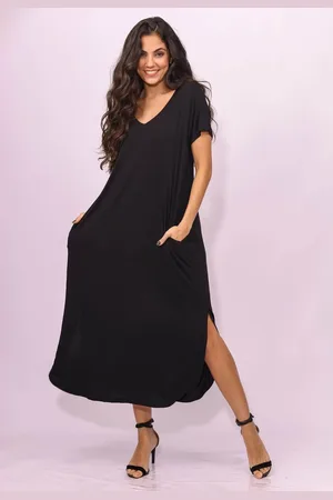 Amazonia Vital Vestido Midi Amplo Malha com Bolso