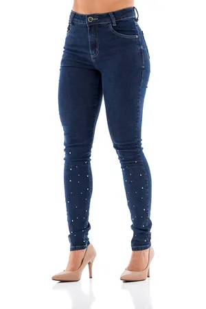 ARAUTO JEANS Calça Jeans Feminina Arauto Hot Pants Strass