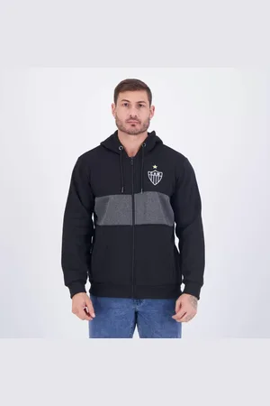SPR Jaqueta Moletom Atlético Galo Mineiro Preta