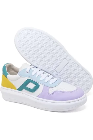 Polo Blu Tênis Feminino Casual Esportivo Leve Confortável Multicolor Azul Celeste