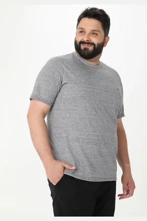 Malwee Camiseta Básica Masculina Plus Size Em Malha Mesclada Anti Odor