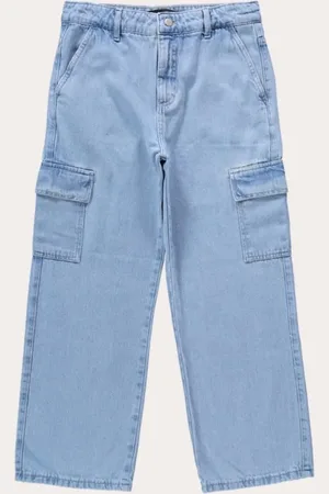 MALWEE KIDS Infantil - Calça Cargo Menino Cintura Média Em Jeans 100% Algodão Malwee