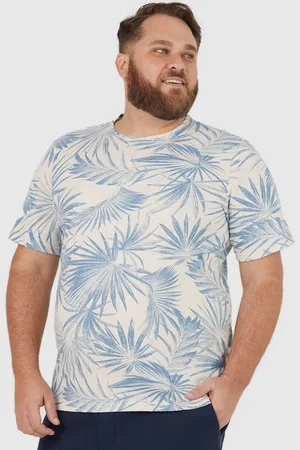 Malwee Plus Camiseta Masculina Plus Size Estampa Folhagem Em Malha Linho