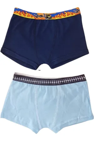 GRAÇA MENINA Kit 2 Cuecas Boxer Menino Elástico Algodão Sortido 1516