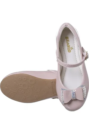 BEAKID Infantil - Sapatilha Feminina Com Laço Exclusivo Social Batizado Menina Strass Sapato