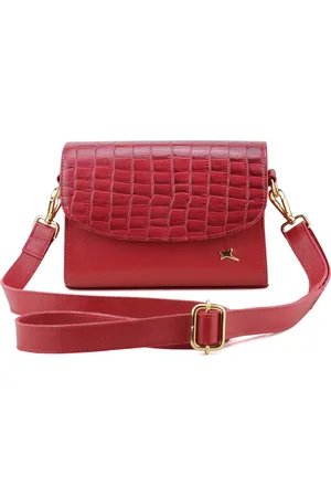 Mr. Gutt Bolsa Tiracolo Transversal Couro Vermelha