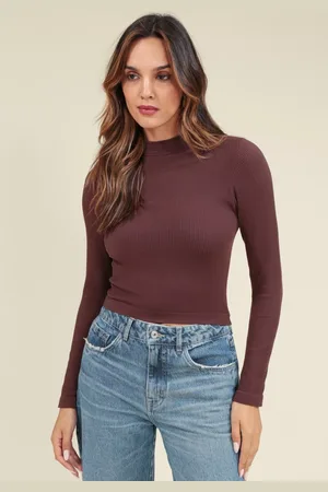 Pop Me Blusa Poliamida Sem Costura Manga Longa Gola