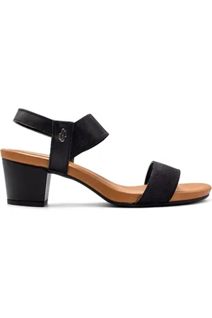 USAFLEX Sandália Feminina Elástico Salto Bloco Y8204