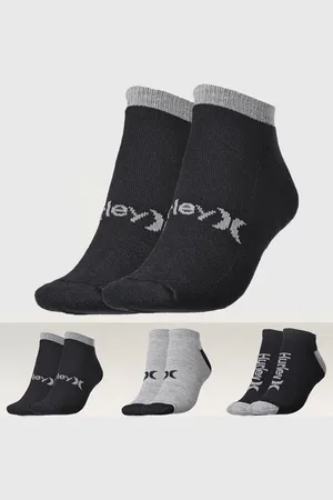 Hurley Kit 3pçs Meia Invisível Logo Preta