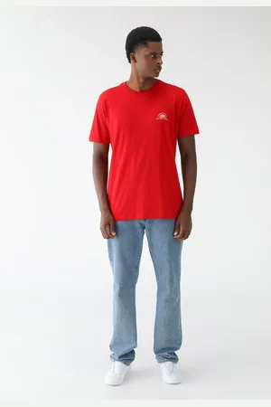 Ellesse Camiseta Reta Estampa Vermelha
