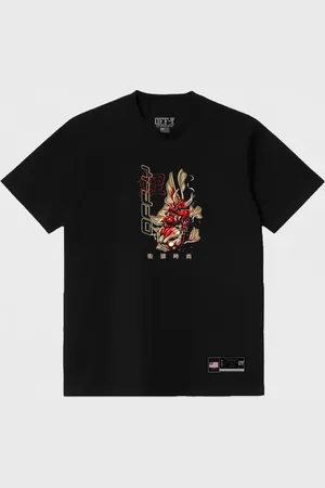 Prison Camiseta Oversized Streetwear Oriental Fish Preta Off-Y