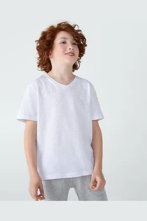 Hering Infantil - Camiseta Básica Flamê Em Decote V