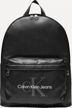 Calvin Klein Mochila Masculina Front Re Issue Logo Preta
