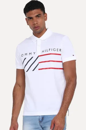 Tommy Hilfiger Polo Masculina Regular Piquet Brand Love Print Branca
