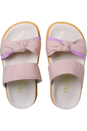 Pepite Moda Infantil Infantil - Chinelo Feminino Confortável Enfeite Nó Sandalia Menina Juvenil Pepite