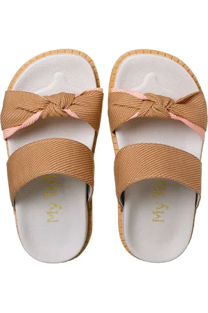 Pepite Moda Infantil Infantil - Chinelo Feminino Confortável Enfeite Nó Sandalia Menina Juvenil