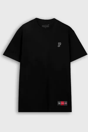 Prison Camiseta Minimalista Logo Preta