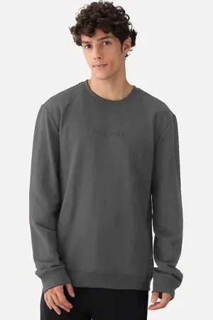 John John Moletom Masculino Embossed Logo Chumbo Escuro