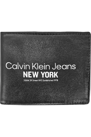 Calvin Klein Carteira Jeans Masculina CKJ Silk New York Preta
