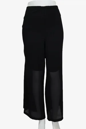 EMIGÊ Calça Pantalona Vazada Preta Produto Gentilmente Usado