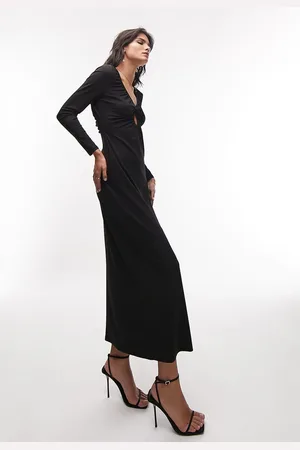 Topshop Vestido Midi Recorte