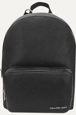 Calvin Klein Mochila Jeans Masculina Lateral Re Issue Logo Preta