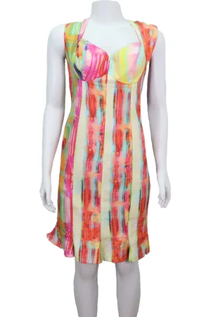 EMIGÊ Vestido Tufi Duek Curto Estampado Multicolorido Produto Gentilmente Usado