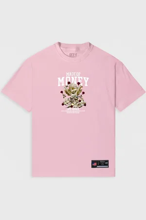 Prison Camiseta Oversized Streetwear Rosa Off-Y Made of Money