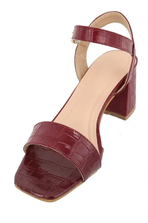 Flor da Pele Sandalia Social Feminina Tira Salto Bloco 80020 Marsala