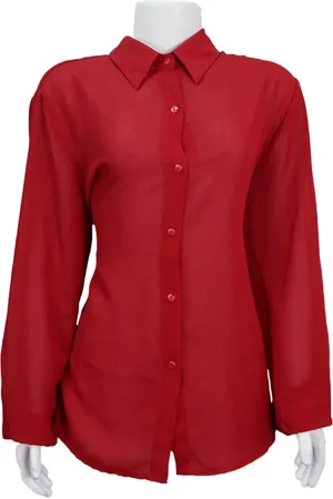 EMIGÊ Camisa Callas Texturizada Vermelha Produto Gentilmente Usado