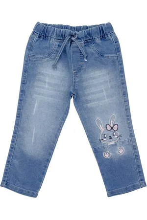 Look Jeans Infantil - Calça Elástico Jeans