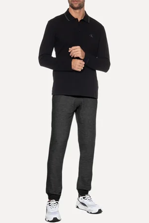 Calvin Klein Calça Jeans Masculina Moletom Side New Logo Mescla